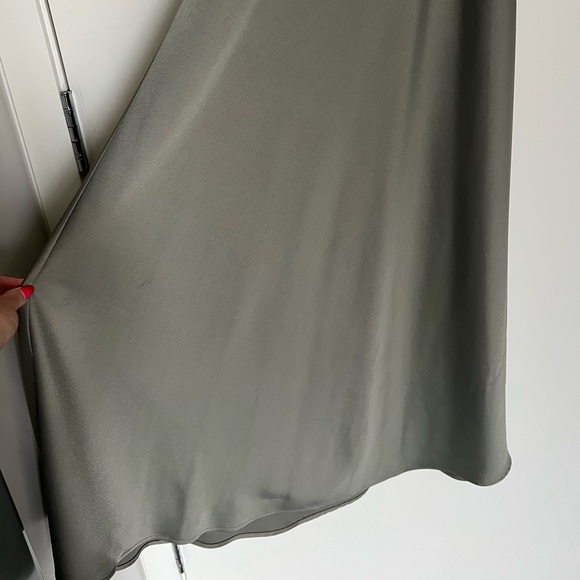 BHLDN Leila Deep-V Flutter-Sleeve Satin A-Line Gown - Picture 6 of 13